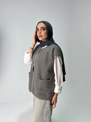 Cozy wool vest in Grey