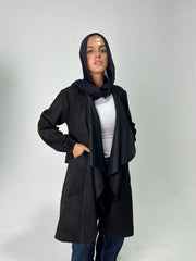 suede Black cardigan