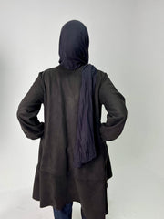 suede Black cardigan