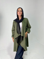 suede olive cardigan