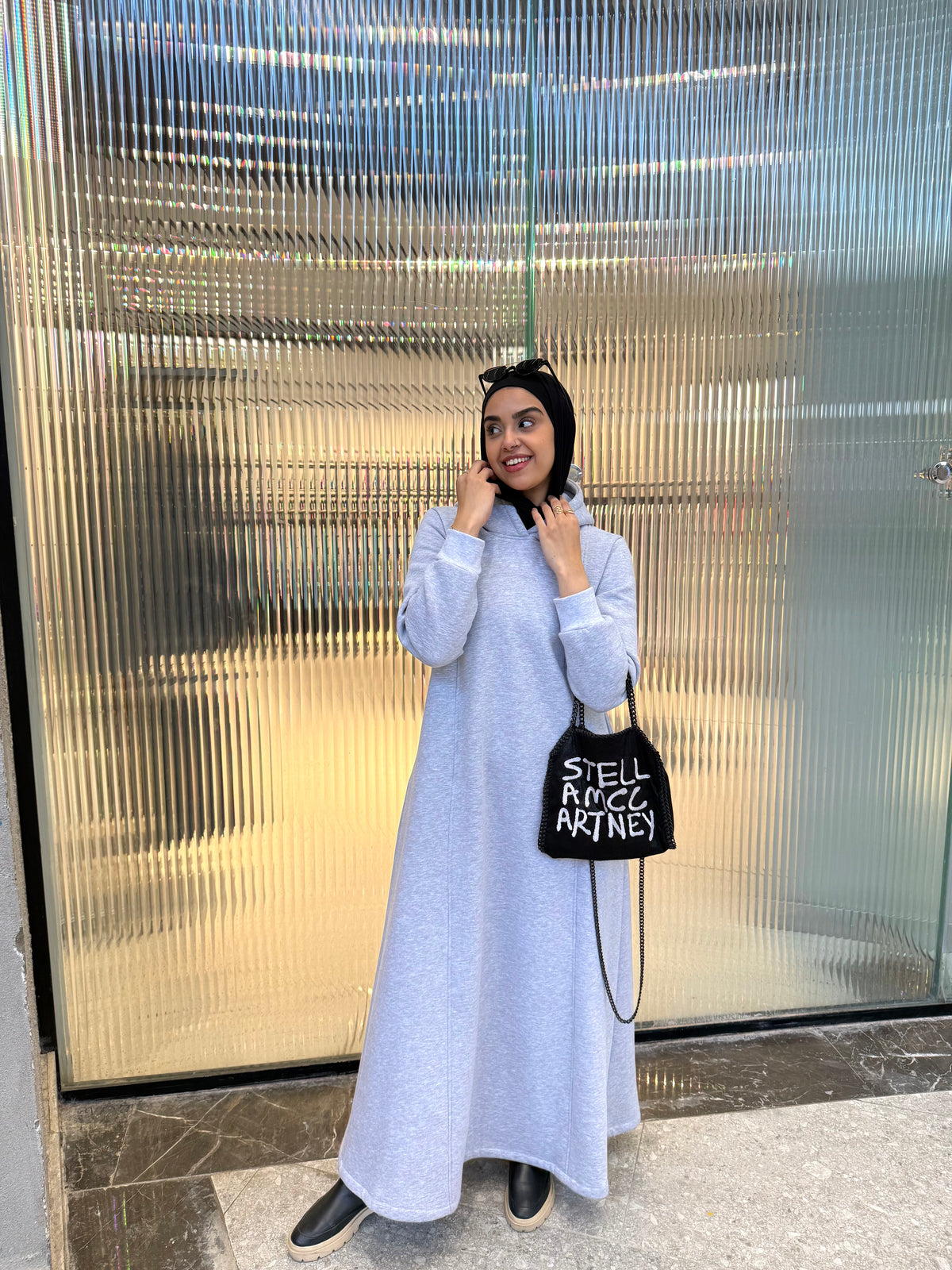 Cloud Flow Hooded Dress