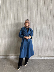 Denim trench coat in Blue