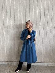 Denim trench coat in Blue