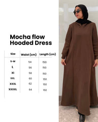 Mocha flow Hooded Dress