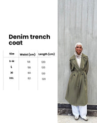 Trench coat in olive