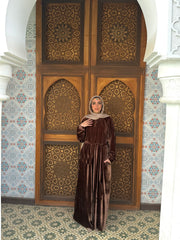 Hayah velvet Jumpsuit in Brown