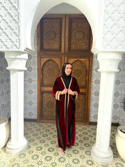 Wahag kaftan in black and red