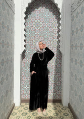 Hayah velvet Jumpsuit in Black