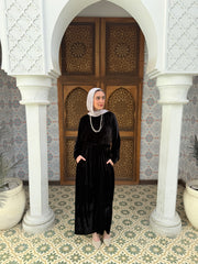 Hayah velvet Jumpsuit in Black