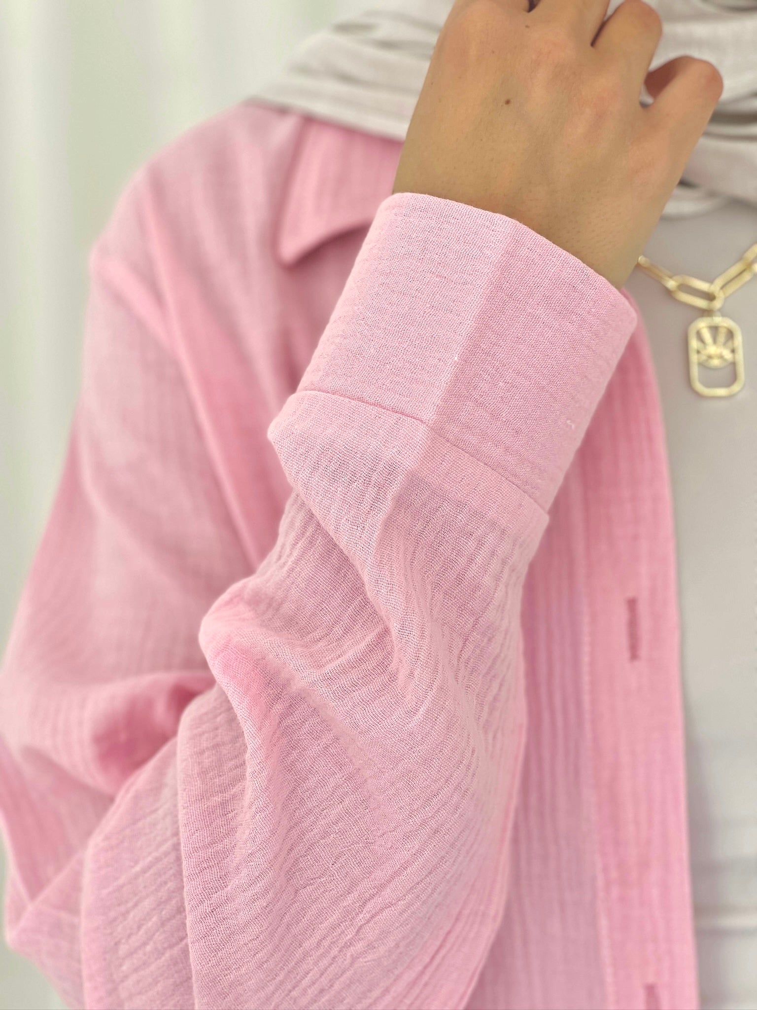 LUJAIN LONG SHIRT IN PINK