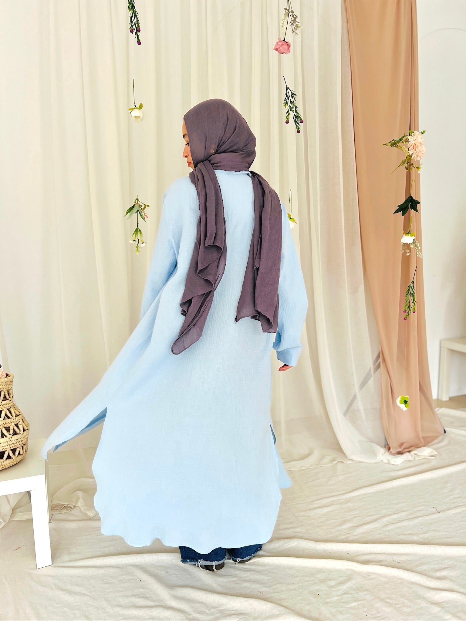 Lujain long shirt IN Baby blue
