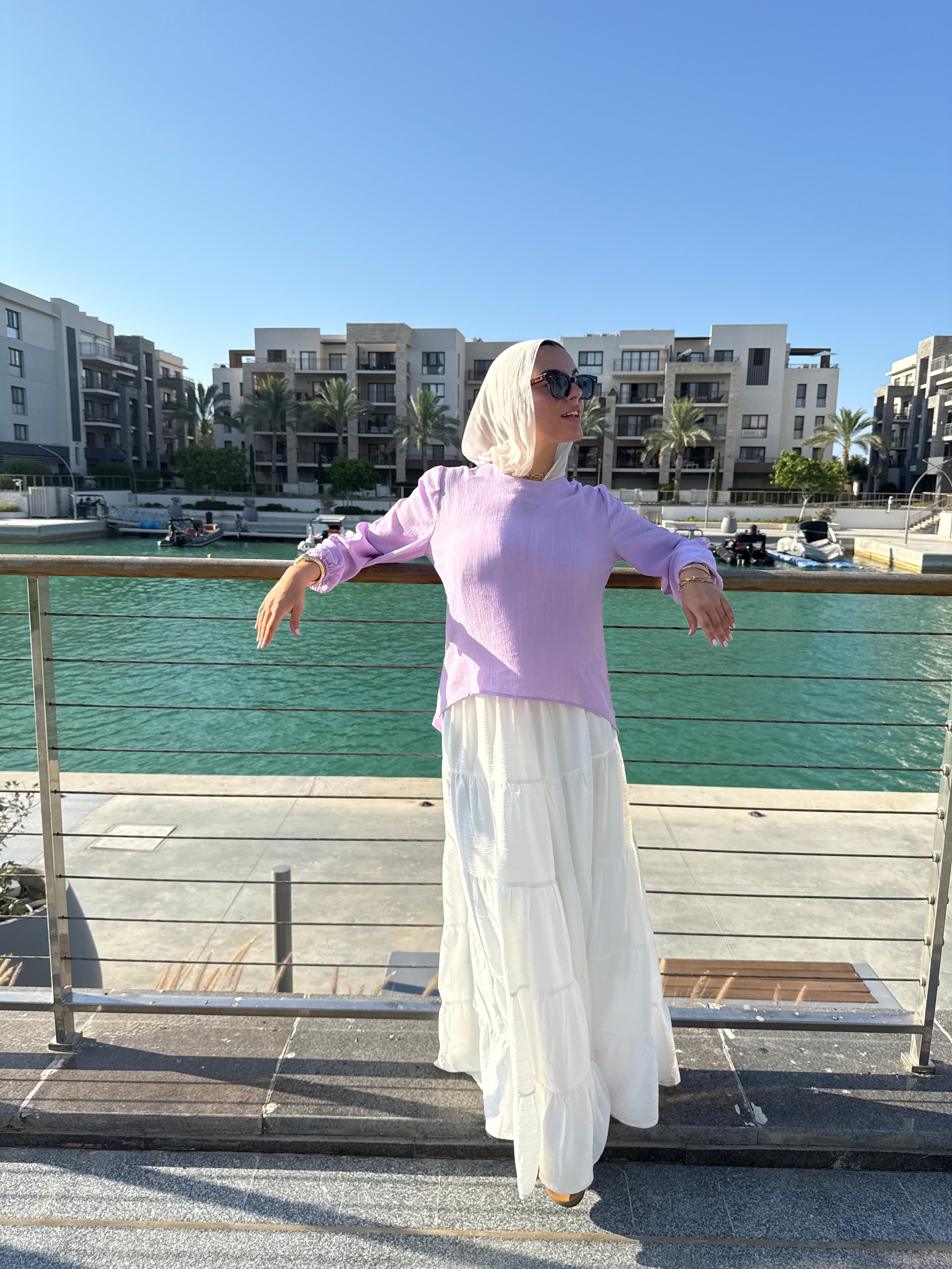 Luna blouse in lavender