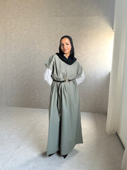 Basic Cut Dress Gabardine - Olive