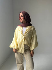 Organza Blouse Oversize - Yellow