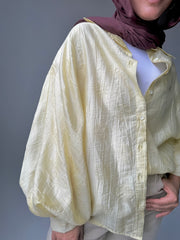 Organza Blouse Oversize - Yellow