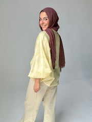 Organza Blouse Oversize - Yellow