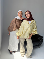 Organza Blouse Oversize - Brown
