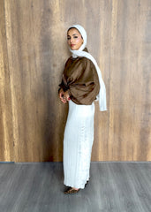 Organza skirt in white