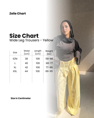 Wide Leg Trousers - Yellow