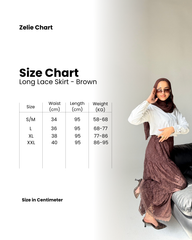 Long Lace Skirt - Brown