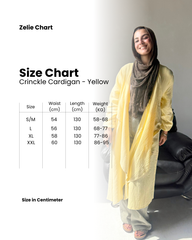 Crinkle Cardigan - Yellow
