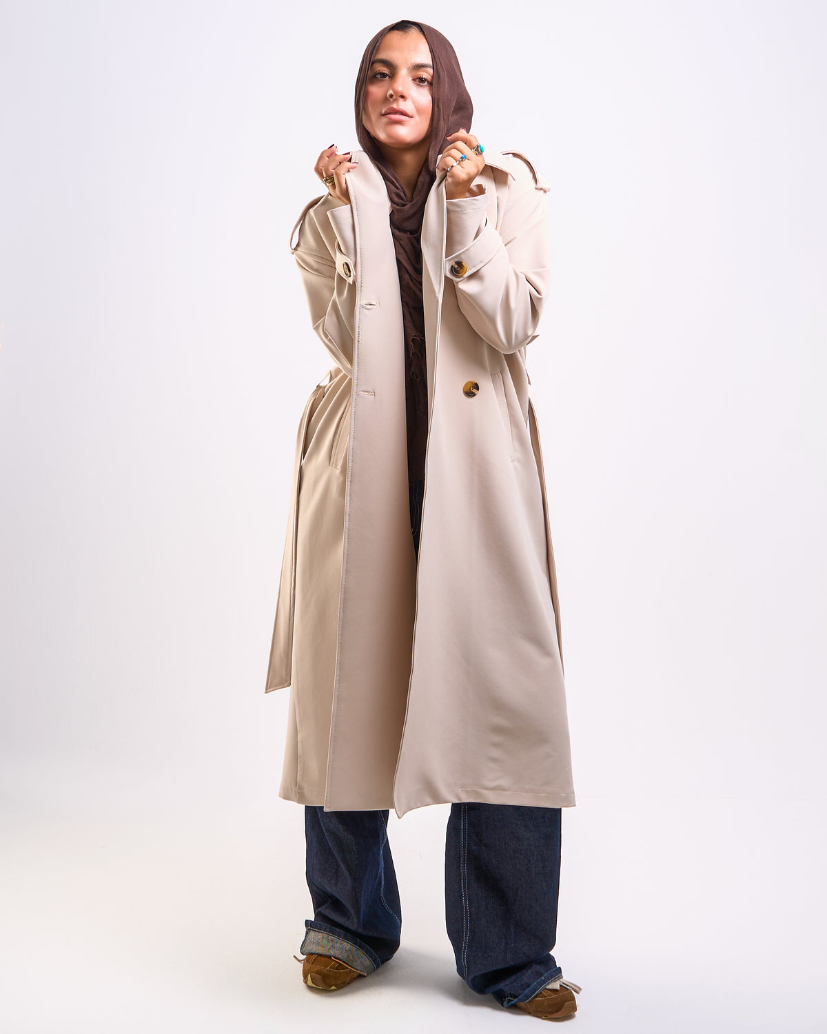 Trench coat in Beige